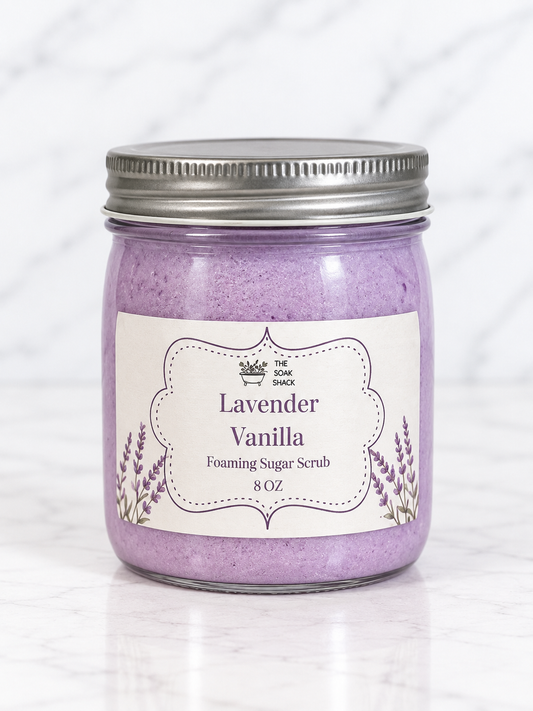 Lavender Vanilla Foaming Sugar Scrub